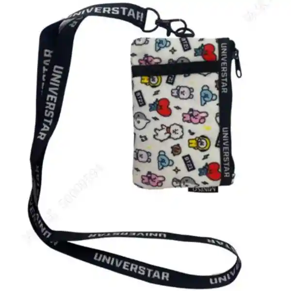 Bt21 Monedero Multi Print Rectangular Con Correa Colección