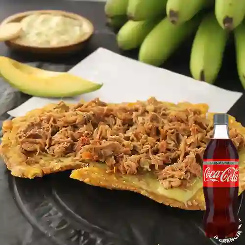 Combo Patacón c/ Carne +Cocacola Light 400ml