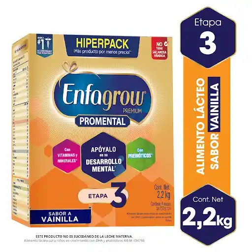Enfagrow Alimento Lácteo Promental Vainilla Etapa 3 