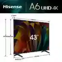 Televisor Hisense 43 Pulgadas Led Uhd4k Smart Tv 43a6n