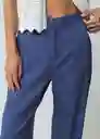 Pantalón Eva Mujer Azul Cetaceo Talla 6 Naf Naf