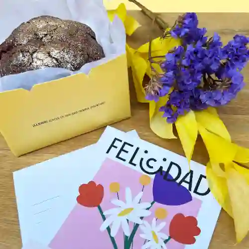 Caja X1 Mega Cookie + 2 Flores