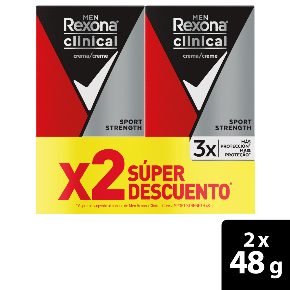 Desodorante Rexona Clinical Men Sport 2x48g
