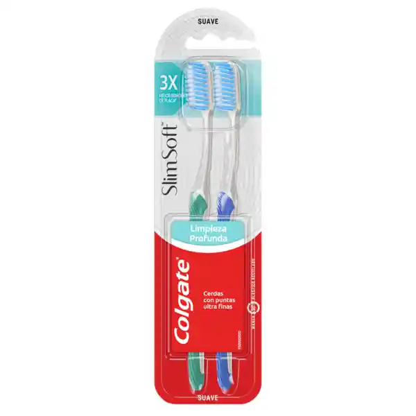 Cepillo de Dientes Colgate Slim Soft Suave x 2 Und