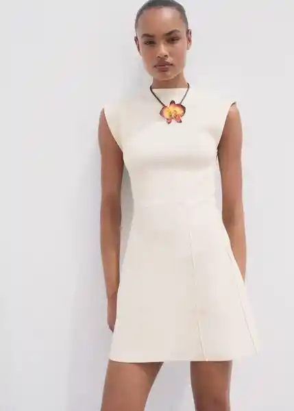 Vestido Domino Crudo Talla M Mujer Mango