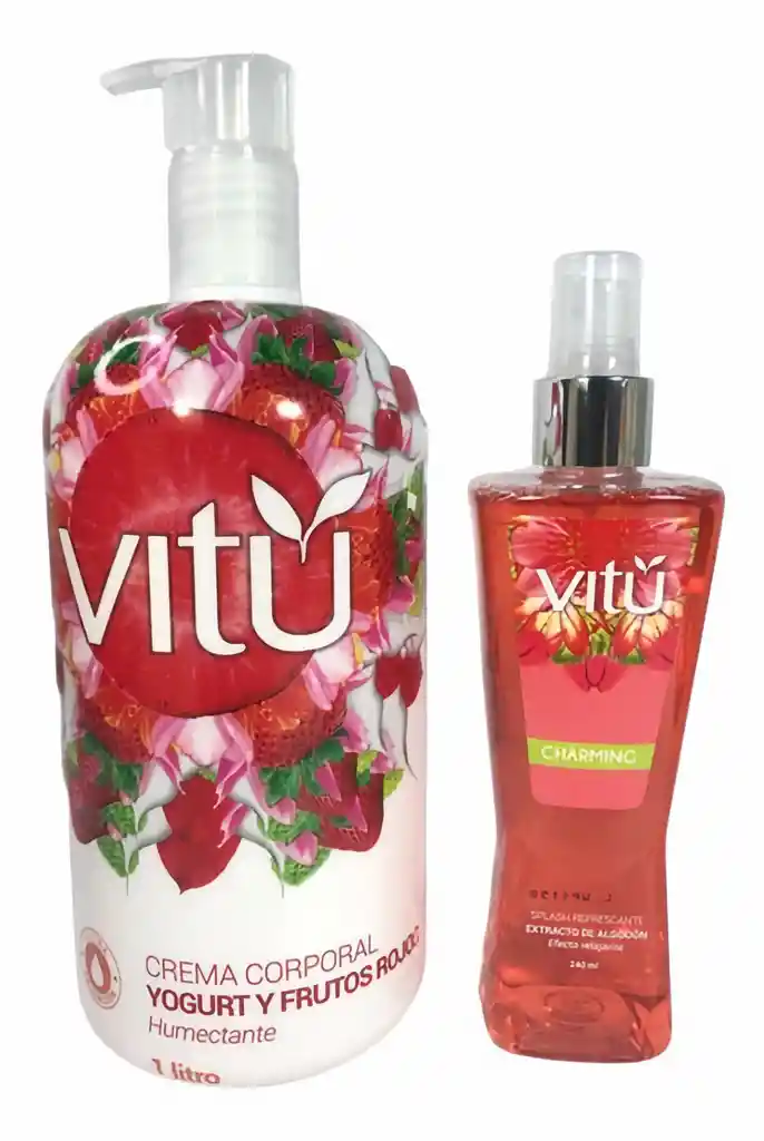Vitu Crema Corporal Yogurt & Frutos Rojos + Splash Refrescante 
