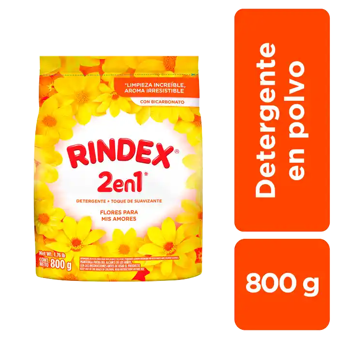 Rindex Detergente para Ropa en Polvo 2 en 1