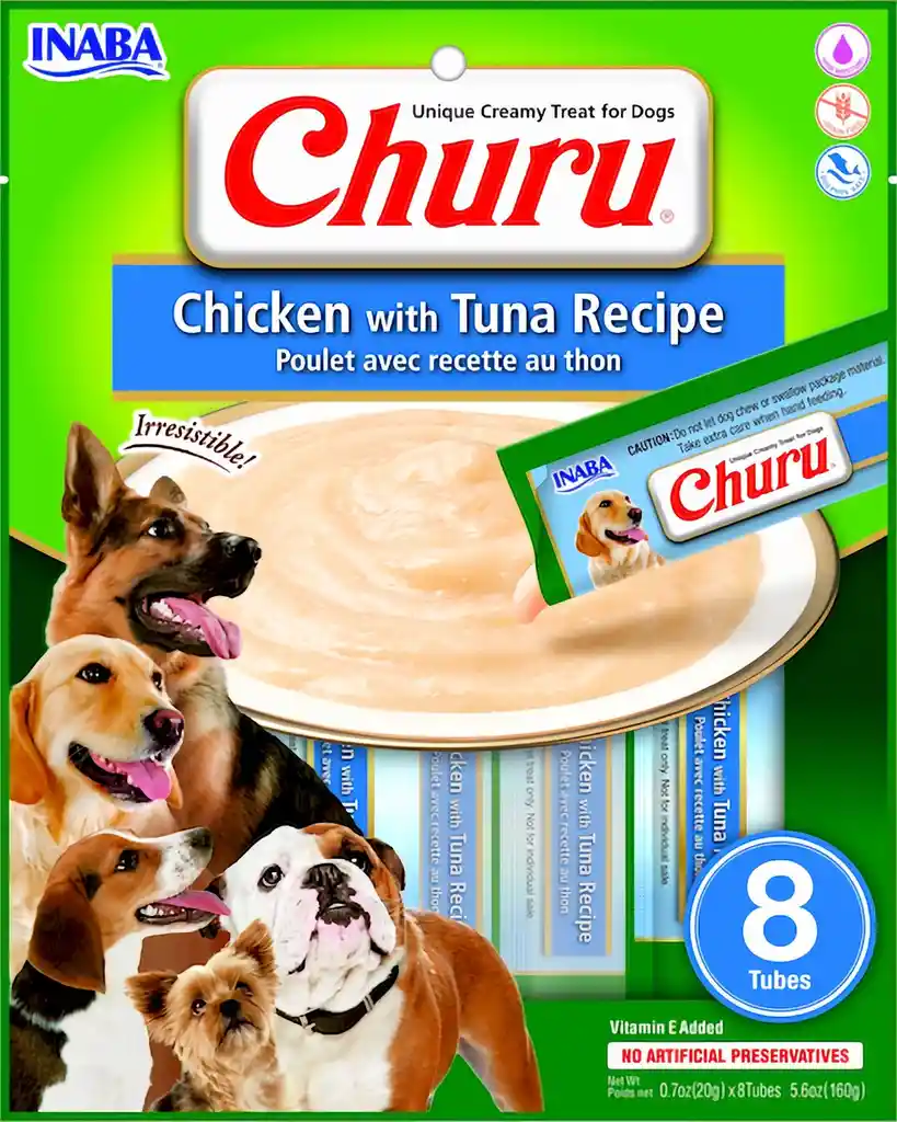 Churu Inaba Snack Para Perro Cremosopollo Con Atun
