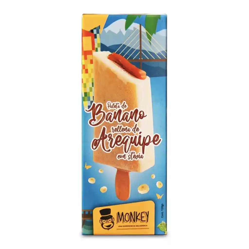 Monkey Paleta de Banano con Arequipe