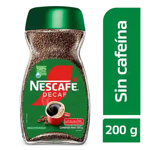 Café descafeinado NESCAFÉ DECAF instantáneo x 200g