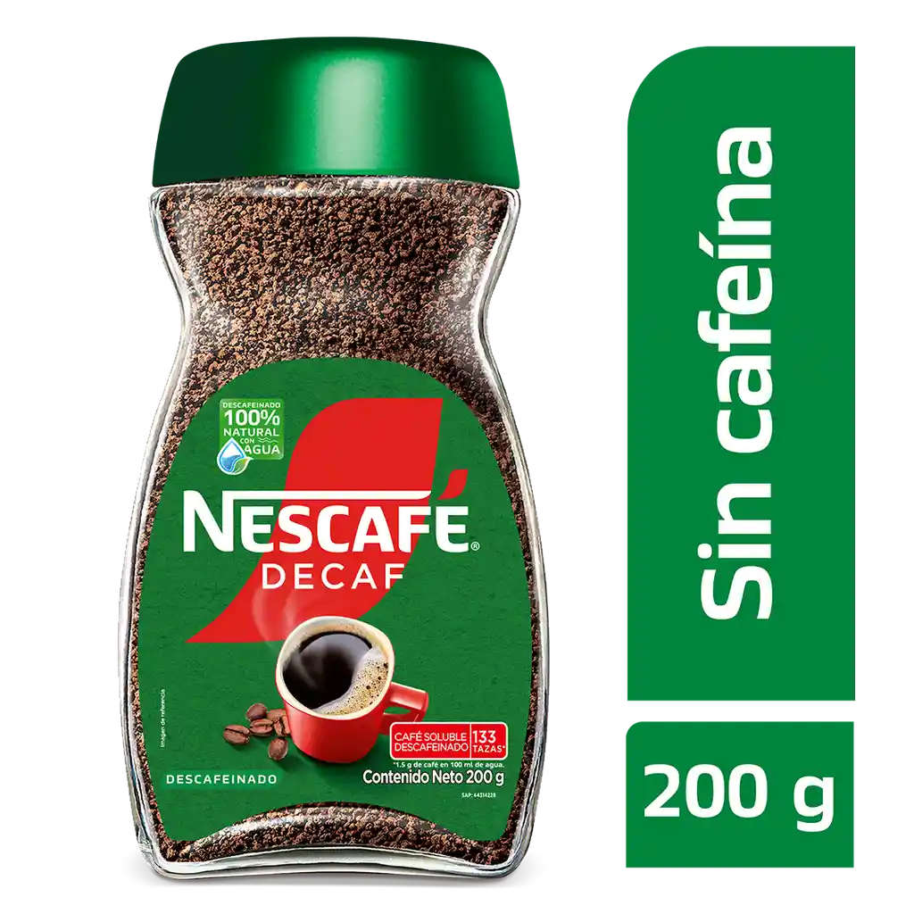 Café descafeinado NESCAFÉ DECAF instantáneo x 200g