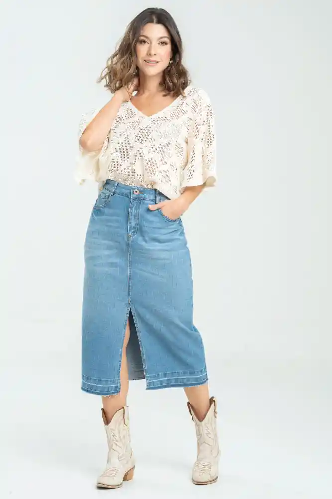 Falda Midi Vintage