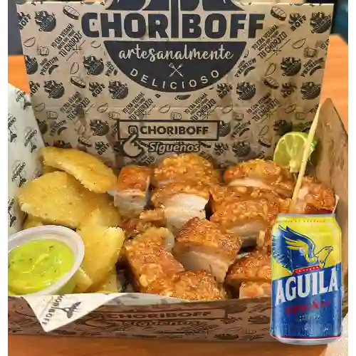 Combo Porkyboff + Cerveza Aguila Original Lta 330ml