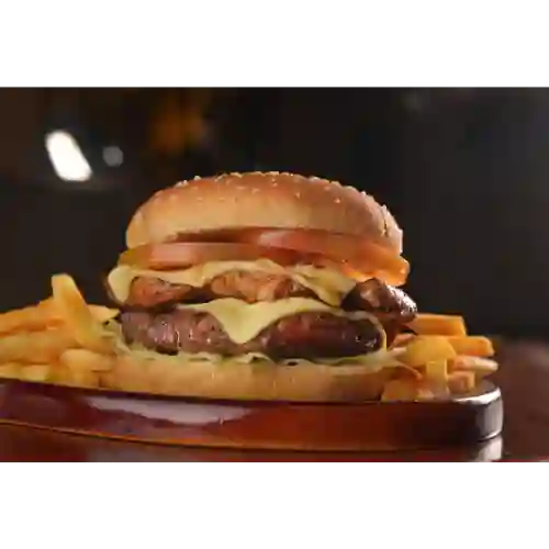 Pechuga y carne rock burger
