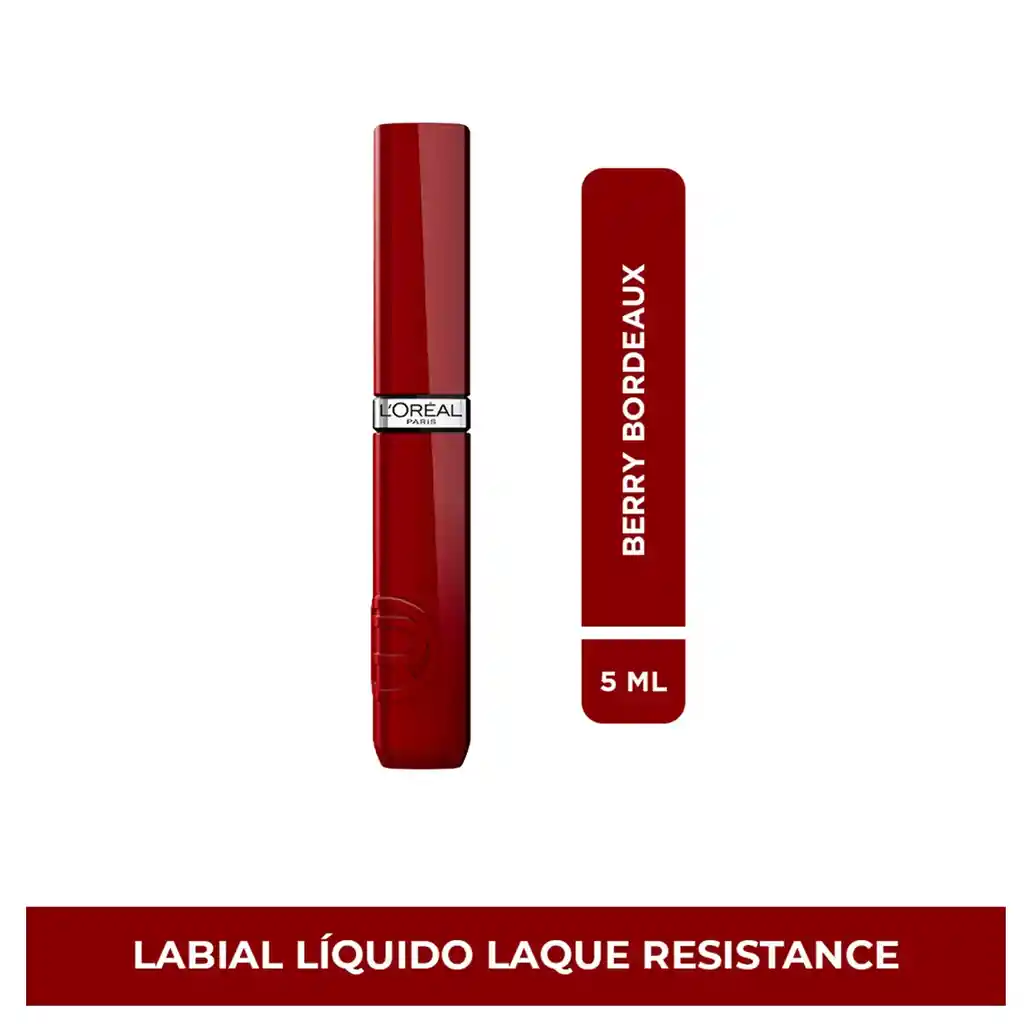 Labial Liquido Loreal Paris Infallible Laque Resistance Tono 520 Berry Bordeau
