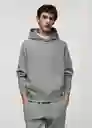 Buzo Sudadera Bono Gris Medio Vigoré Talla M Hombre Mango