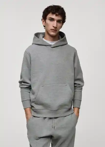 Buzo Sudadera Bono Gris Medio Vigoré Talla M Hombre Mango