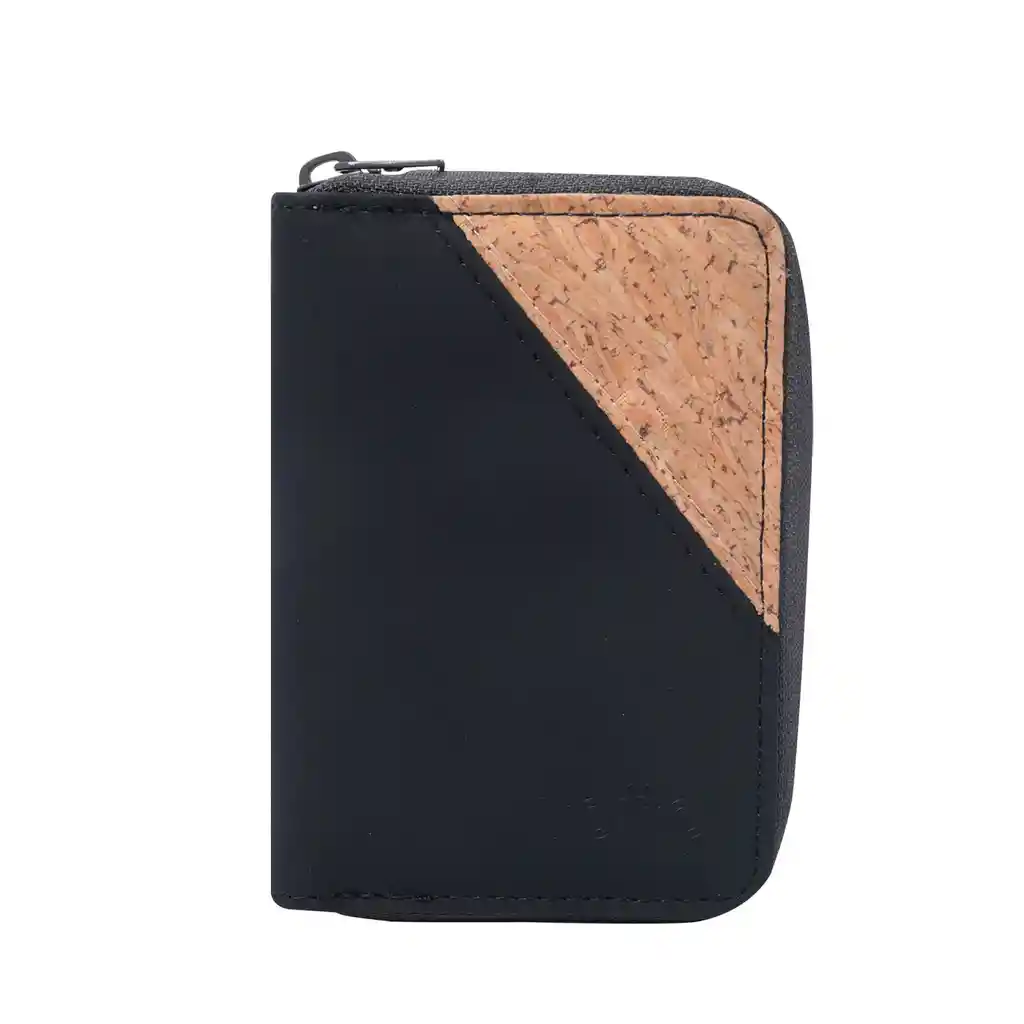 Billetera Cork Negra Pequeña