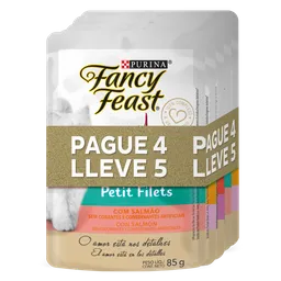Comida húmeda para gato Purina Fancy Feast Pack Surtido Pague 4 Lleve 5 -Sobres