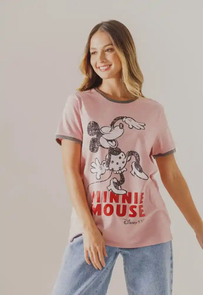 Camiseta Manga Corta Palo Rosa Talla S