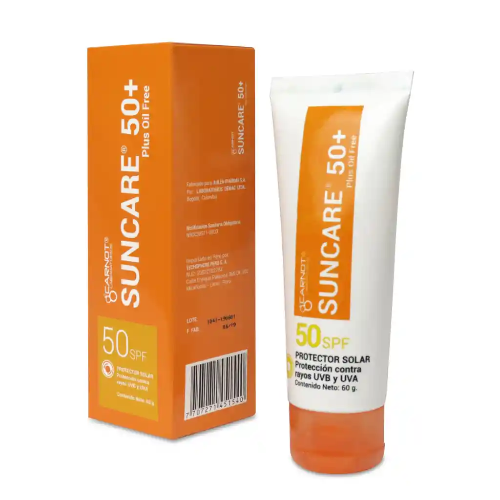 Suncare Protector Solar Plus Oil Free SPF 50+