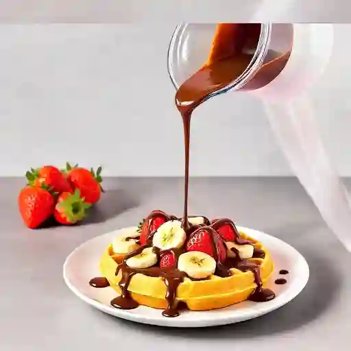 Waffle de Nutella Fresa Banανο