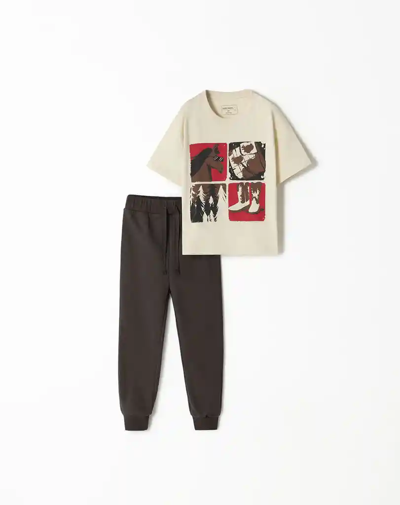 Conjunto Pantalón Largo Camiseta Manga Corta Bebito Kasaw Baby Fresh