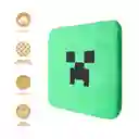 Cojín Para Asiento Cuadrada Creeper Serie Minecraft Verde Miniso