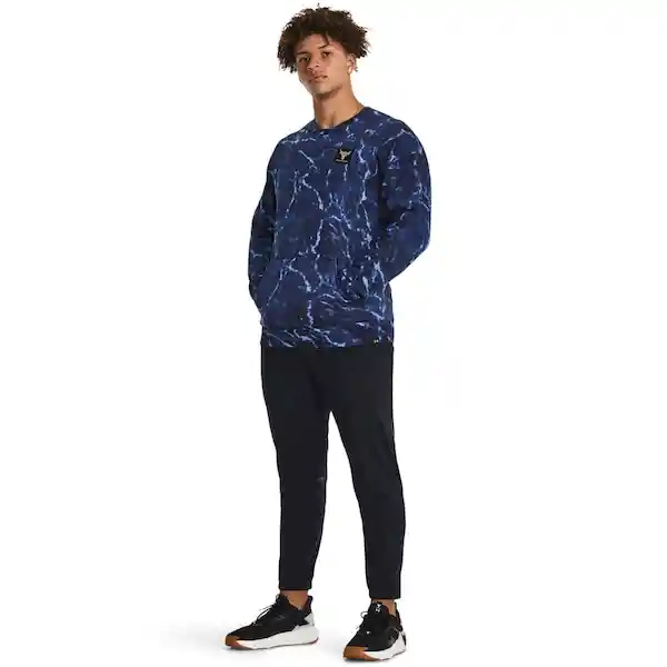 Under Armour Buzo Sudadera Rival Fleece Crew Hombre Azul XL