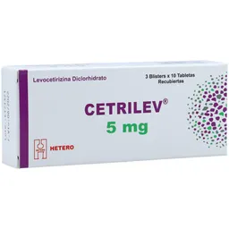 Cetrilev levocetirizina en tabletas