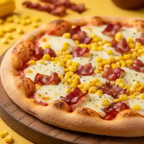 Pizza Tocineta y Maiz Med