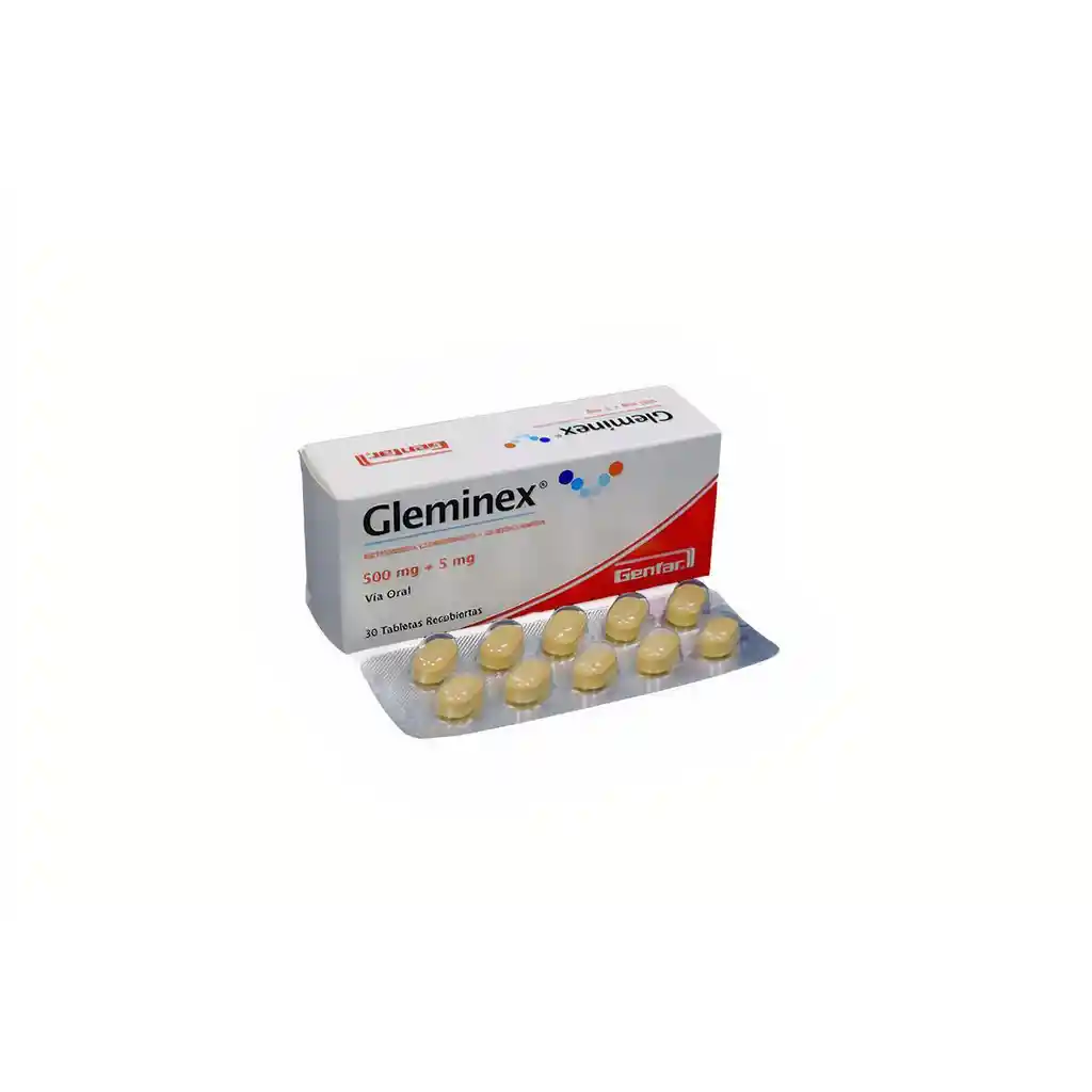 Gleminex  Tab 500Mg/5Mg Oral Cja 30 Un