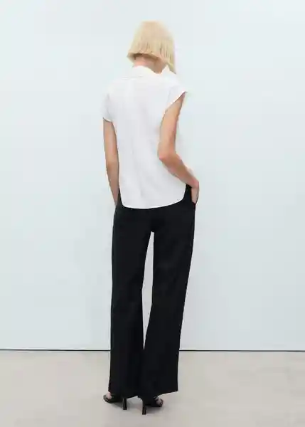 Camisa Lim Offwhite Talla M Mujer Mango