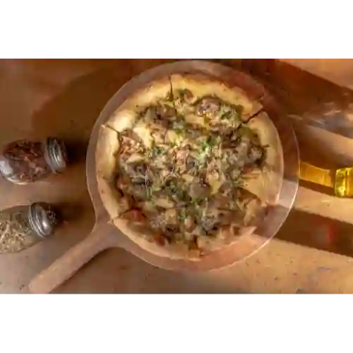 Pizza Pesto con Hongos