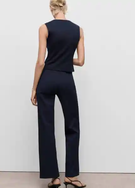 Pantalón Brin Navy Talla XL Mujer Mango
