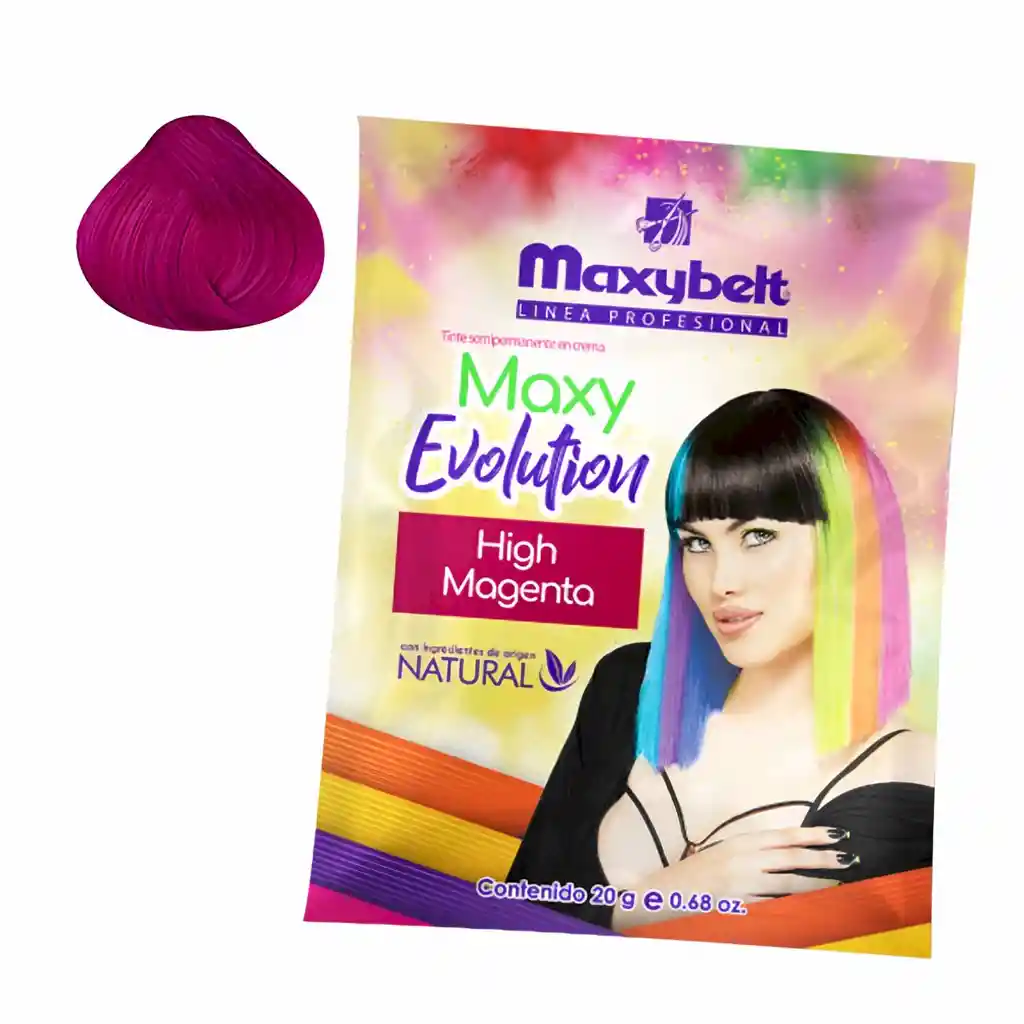 Maxybelt Tinte Semipermanente en Crema High Magenta 20 g