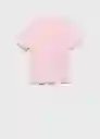 Camiseta Rita Rosa Light Talla S Mujer Mango