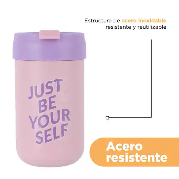 Vaso de Acero Caras Sonriente 500 mL Miniso