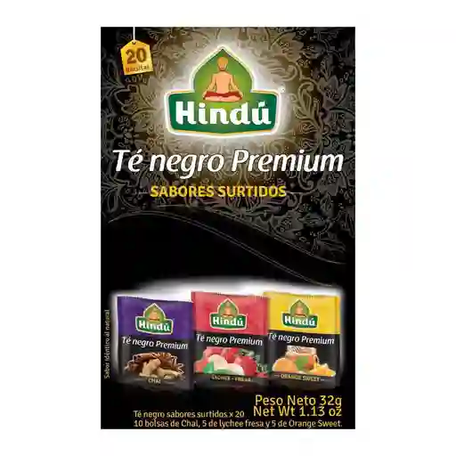 Hindu Té Negro Premium Sabores Surtidos