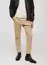 Pantalón Prato Beige Talla 40 Hombre Mango