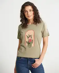 Camiseta Verde Milicia Medio Mujer Talla M 609d007 Esprit