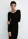 Vestido Shadowin Negro Talla XS Mujer Mango