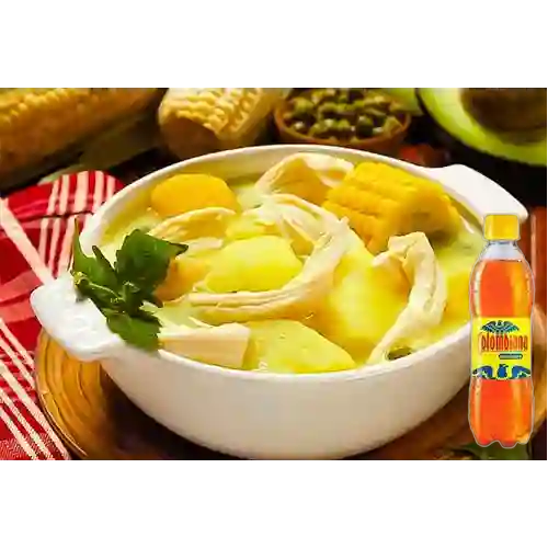 Combo Ajiaco con Pollo + Colombiana 250 ml