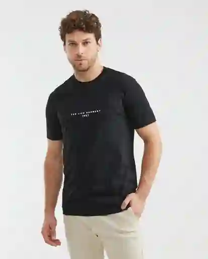 Camiseta Graphic Masculino Negro Sombrío Ultraoscuro L Chevignon