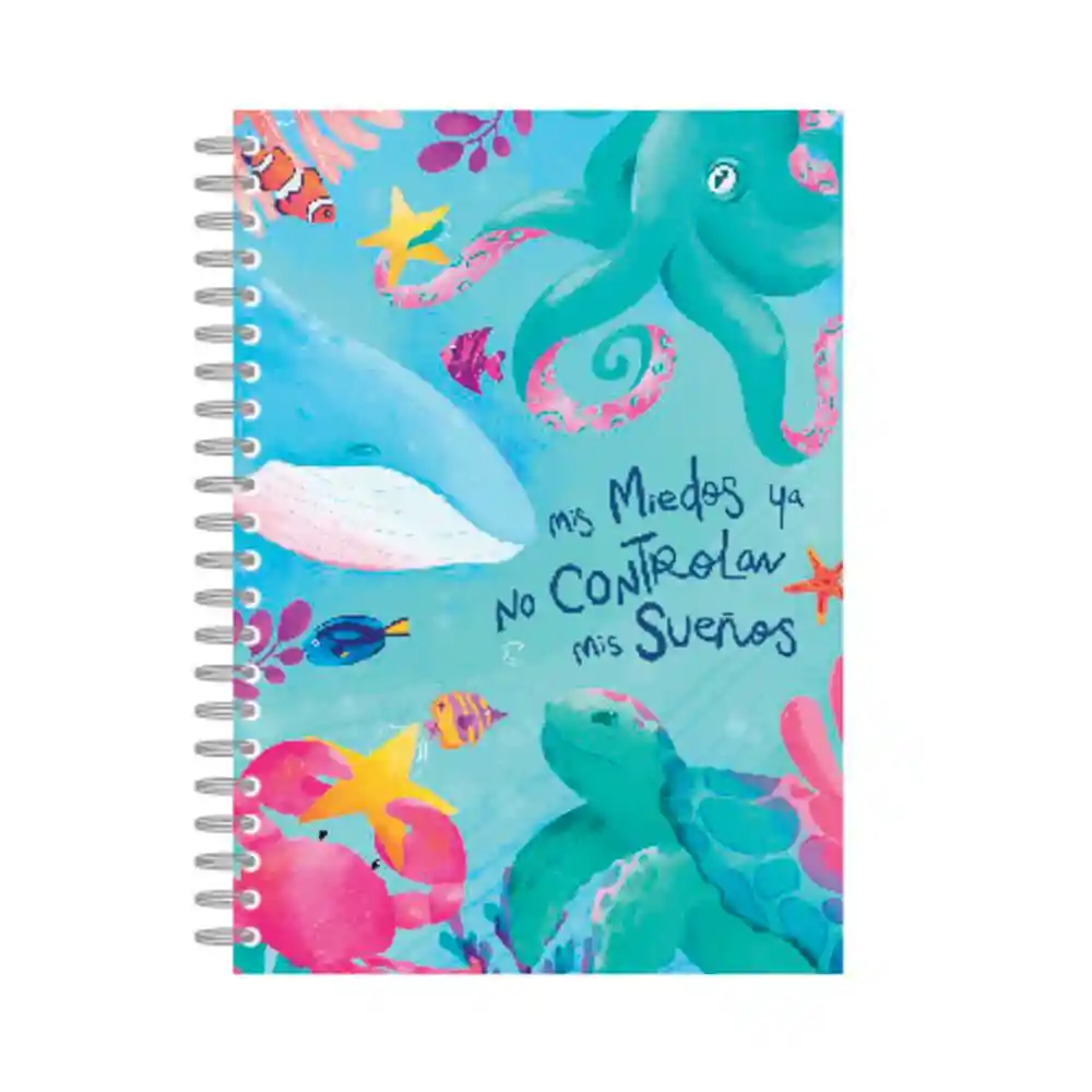 Cuaderno Mixto 160 Hojas Argollado Tinta Negra