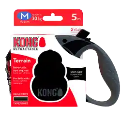 Kong Correa Retráctil Medium Negra