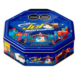 Jet Galletas Wafer Cuadritos de Navidad Lata