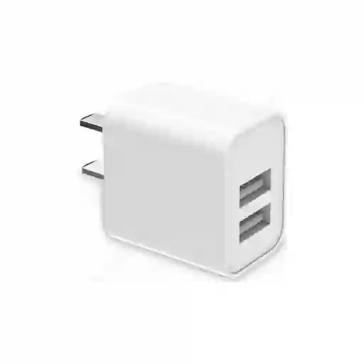 Cargador Usb Doble Puerto 12 W Hkap31012 12Us Blanco Miniso