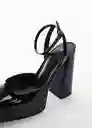 Zapatos Magda Negro Talla 35 Mujer Mango