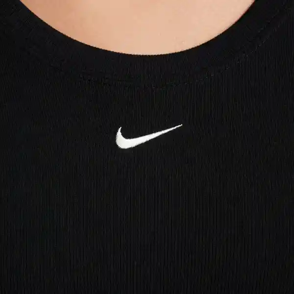 Nike Camiseta W Nsw Chll Knt Mrib Top Negro T. L Ref: FN3664-010